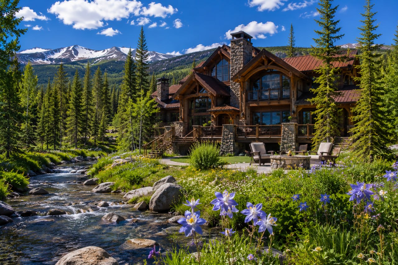 luxury home next to creek in the forest Breckenridge CO How Resort Real Estate Combines Local Expertise, AI Tools, and CRM Software in Summit County